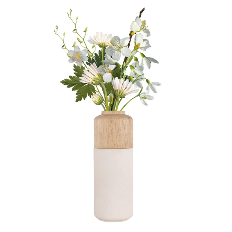 Wood Flower Vase Decor