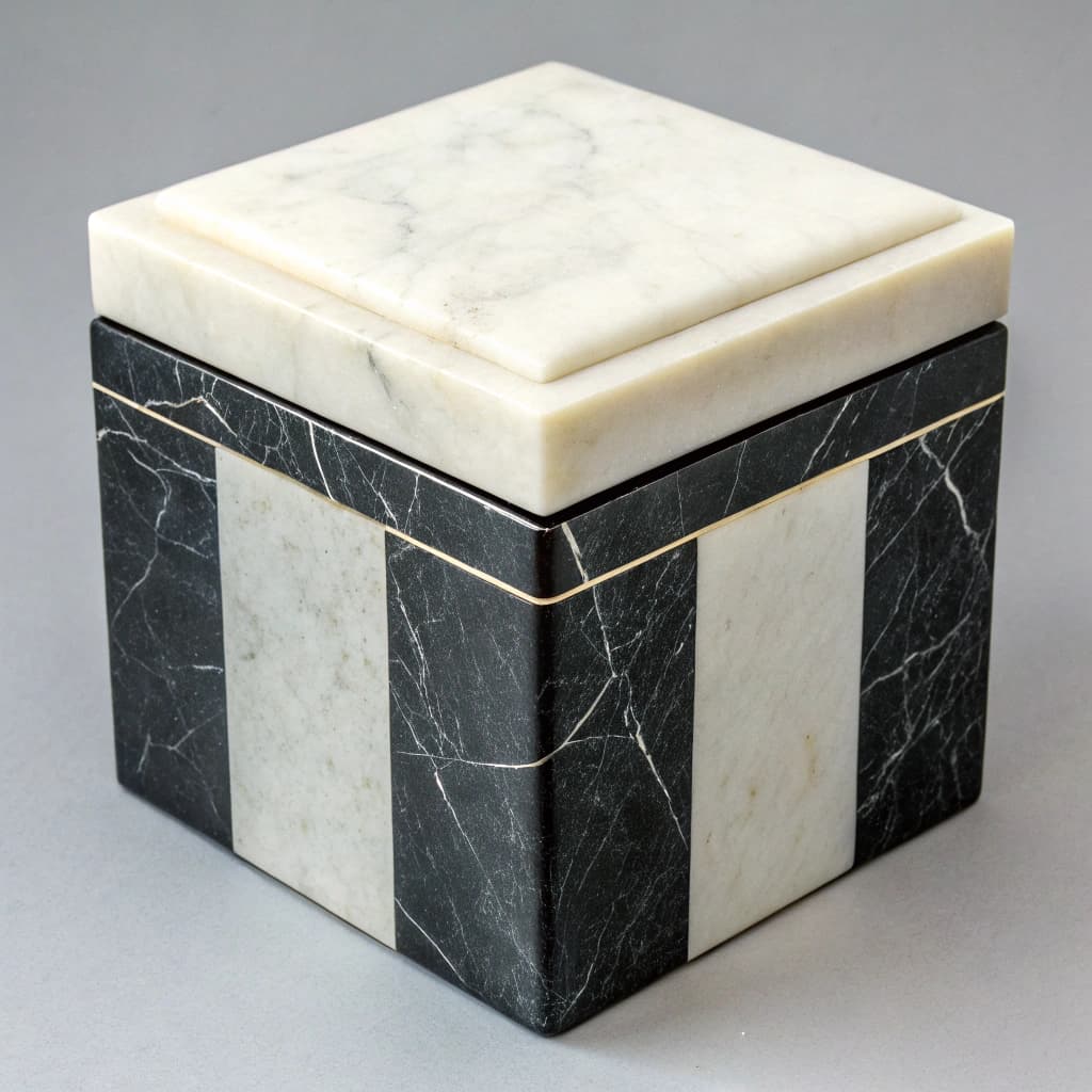 Square Marble Spice Jar Square Marble Spice Jar