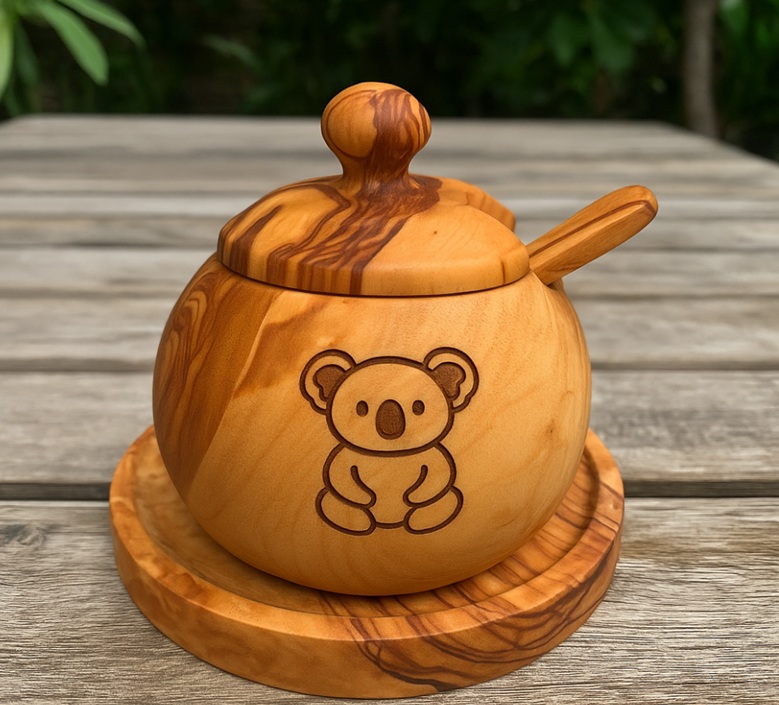 Natural Wood Grain Spice Jar